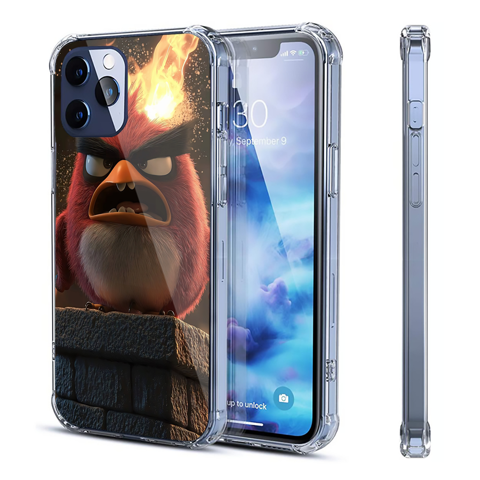 （画像用） Angry Birds アングリーバード 【iPhone 12シリーズ対応】透明スマホケース（クリアソフトケース）